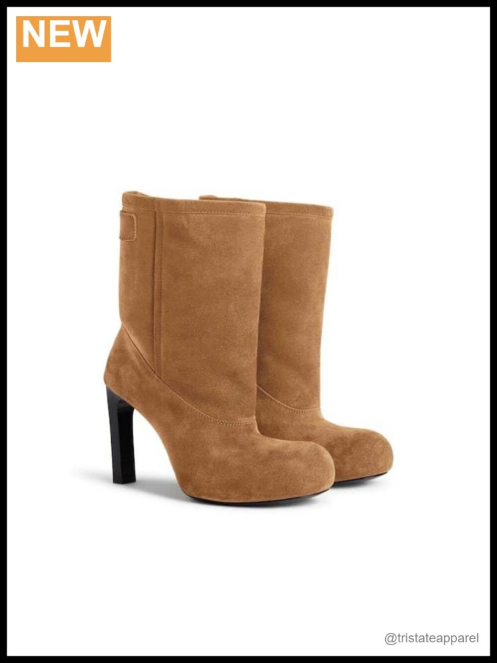 Women's Suede Faux Fur Lined Heeled Ankle Boots Winter Snow Booties Round Toe